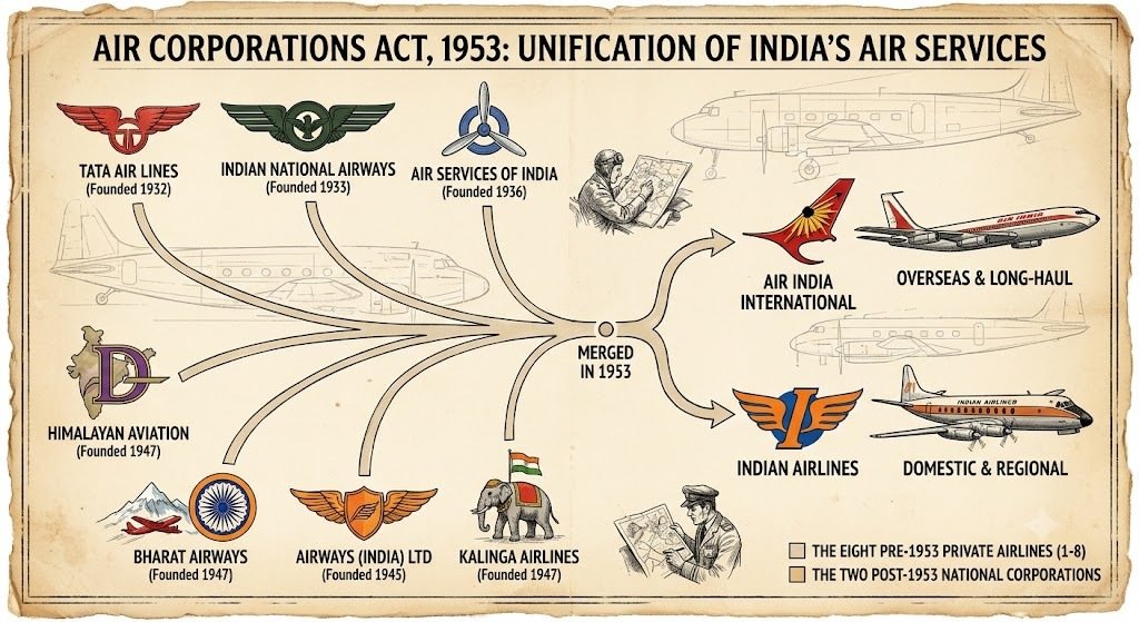 Indian Airlines Merger Post Nationalization